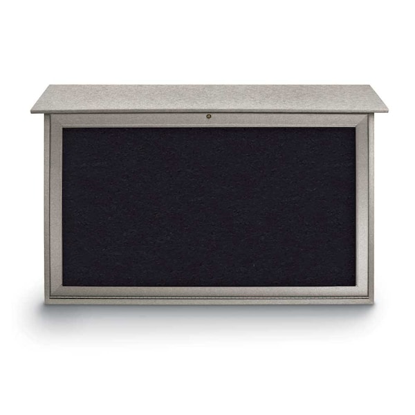 Indoor Enclosed Combo Board, 42"x32", Bronze Frame/Black Porc & Surf